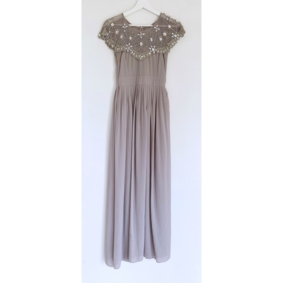 ASOS Grey Embellished Maxi Dress—SEE SIZE NOTES - Picture 3 of 17